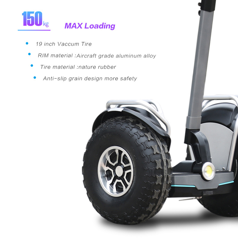 Hot sale 2400W high power 19 inch scooter electric self balancing scooter with handle