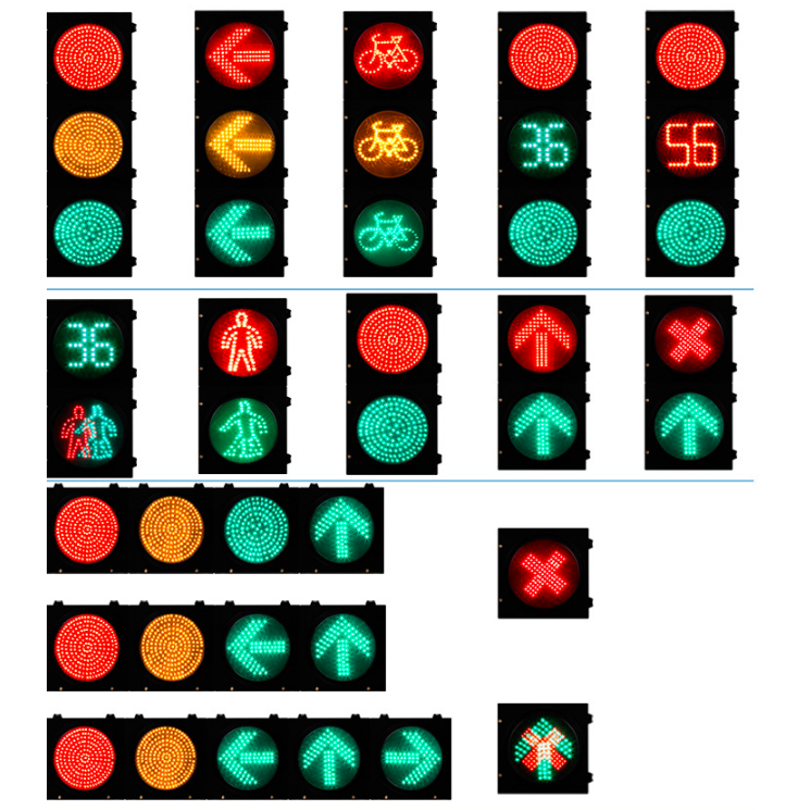 300mm led red cross green arrow in one led traffic light warning lamp