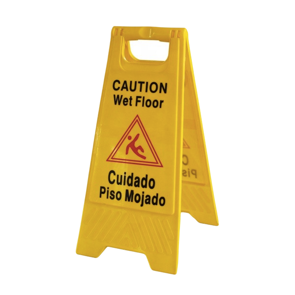 plastic warning yellow caution sign blank wet floor sign ...