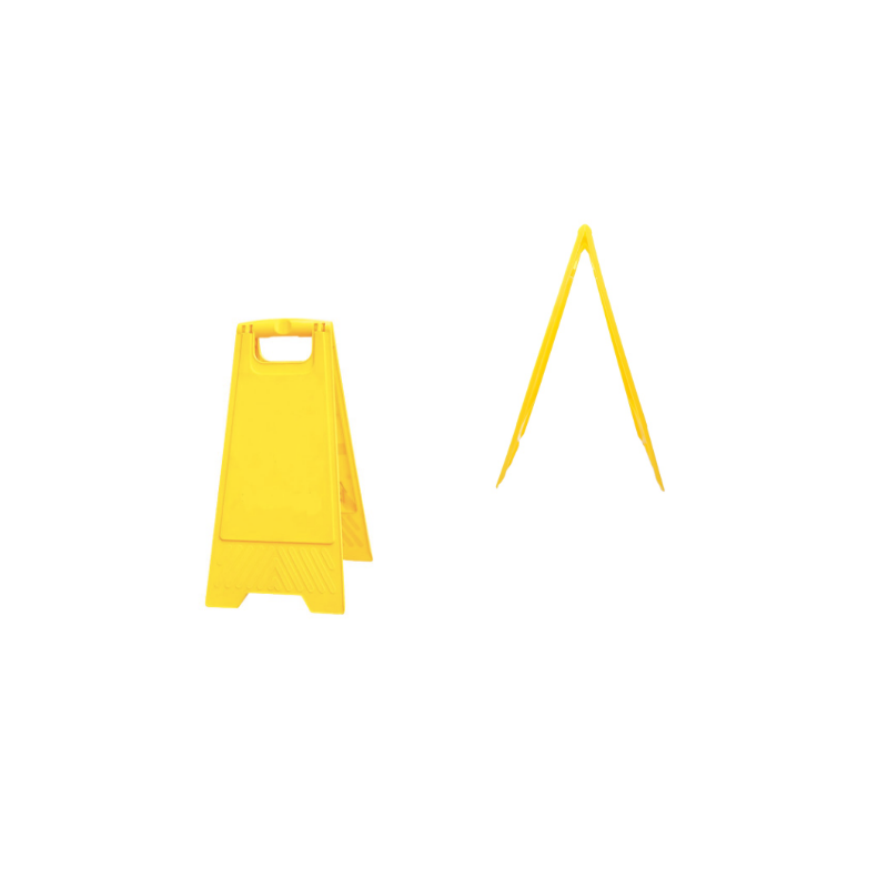 plastic warning yellow caution sign blank wet floor sign ...