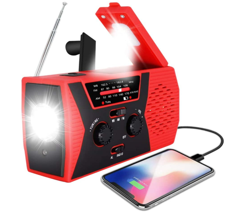 Best For Earthquake Rechargeable Super Bright Led Camping 2000mAh Solar Dynamo Hand Crank Radio Flashlight