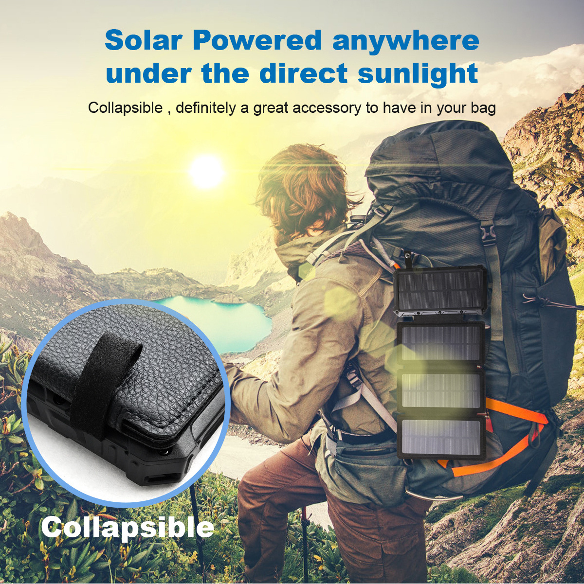 Portable Waterproof 4 Panel 10000mah 23000mah Solar Charger Power Bank