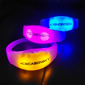 Big Events LED Flashing Light up Bracelets Concerts Custom LED Bracelets Sound Activated