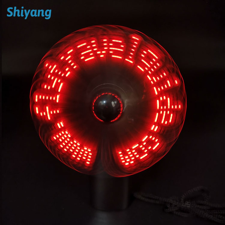 Custom software program LED display mini fan self programmable LED custom message fan