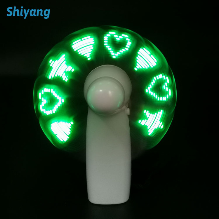 Custom software program LED display mini fan self programmable LED custom message fan