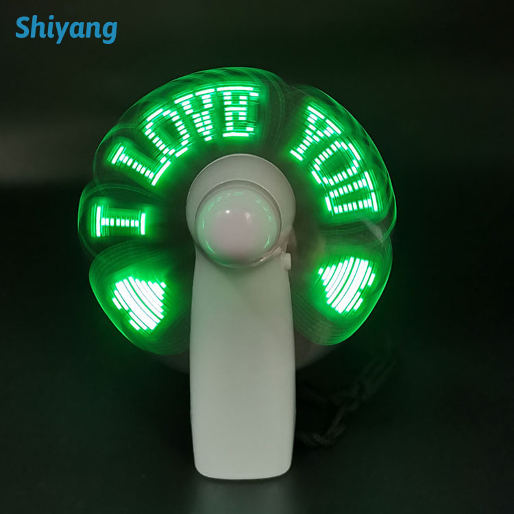 Custom software program LED display mini fan self programmable LED custom message fan