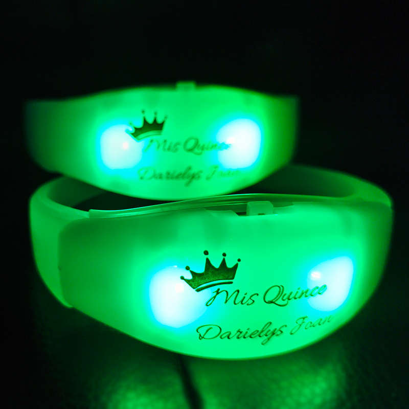 Big Events LED Flashing Light up Bracelets Concerts Custom LED Bracelets Sound Activated