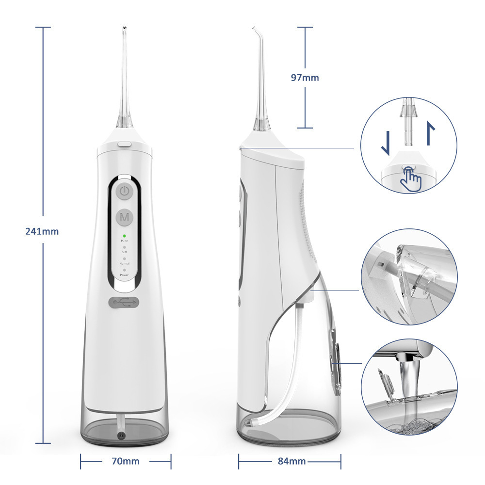 portable 310ml oral irrigator water flosser teeth cleaning