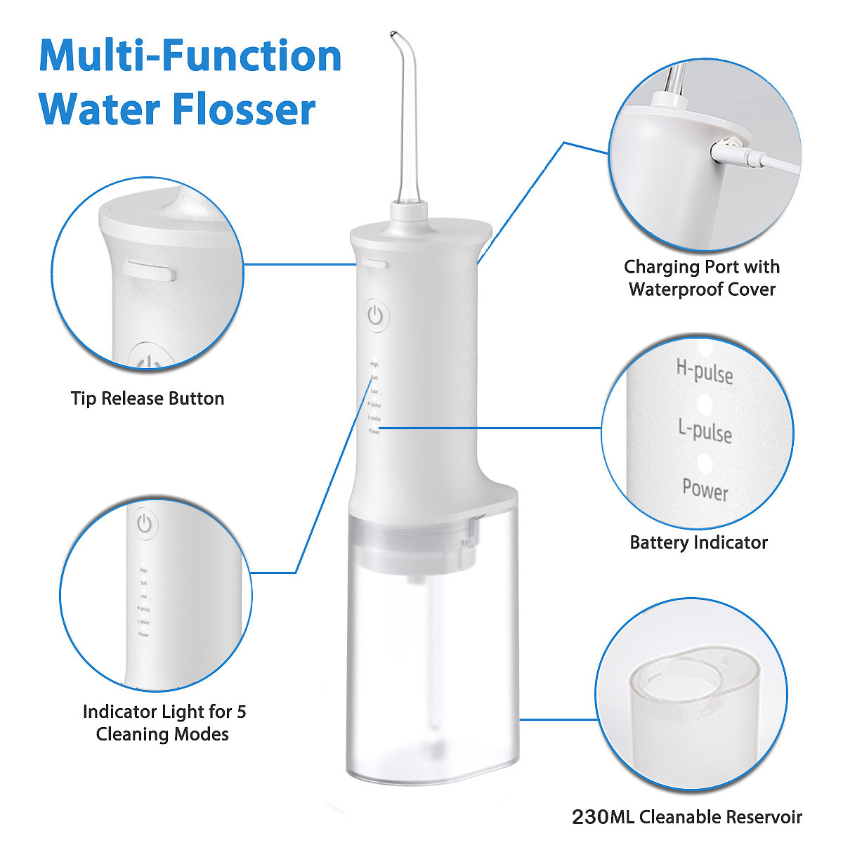 High pressure Portable nasal dental water flosser oral irrigator