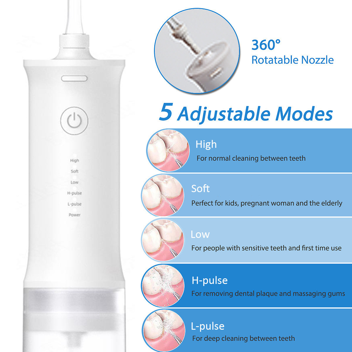 High pressure Portable nasal dental water flosser oral irrigator