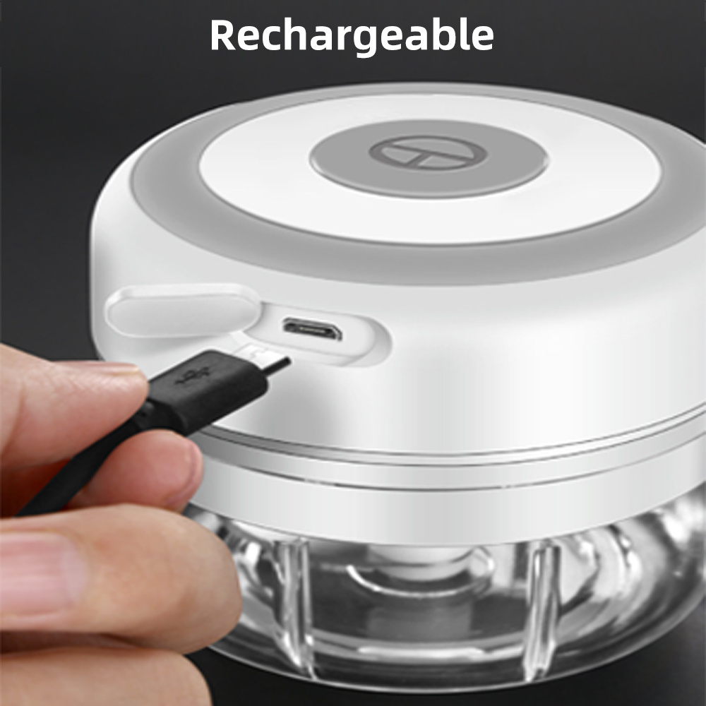 Rechargeable Food Processor Electric Mini Food Chopper, Top Selling 100ml/250ml Electric Garlic Presses