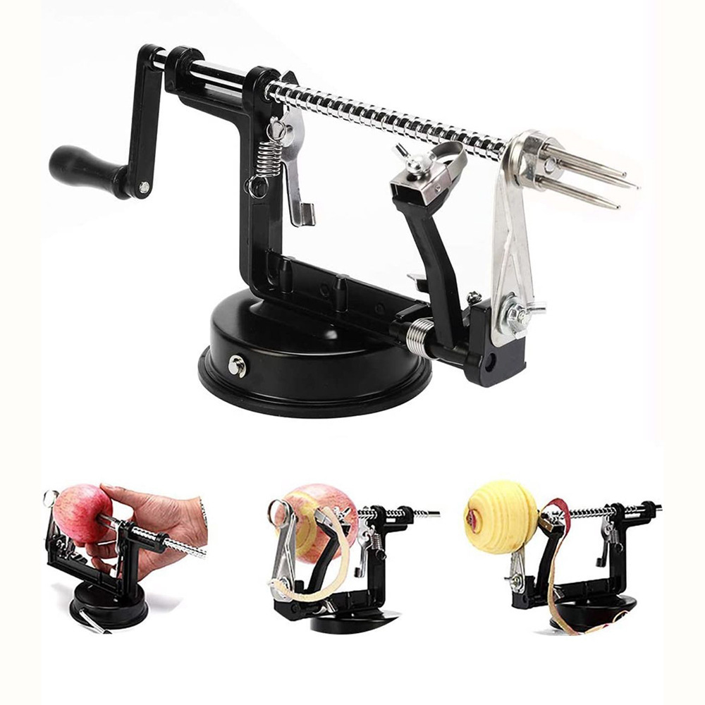 Home Use Fruit Apple Peeler and Corer Slicer Remover Stainless Steel Apple Peeler Corer Slicer, Potato Cutter for Kitchen