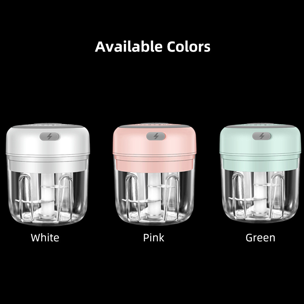 Rechargeable Food Processor Electric Mini Food Chopper, Top Selling 100ml/250ml Electric Garlic Presses