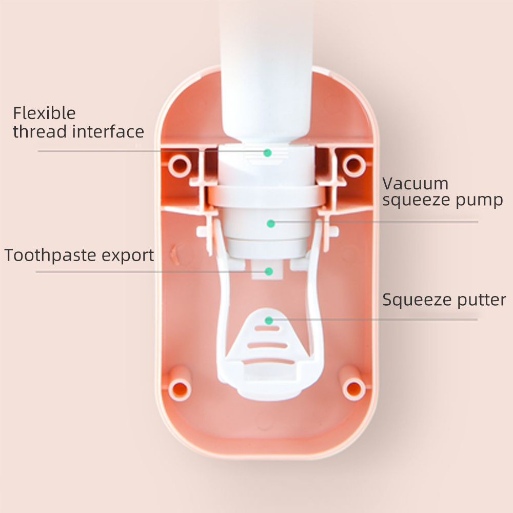 Accept Custom Logo Wall-mounted Toothpaste Squeezer, New Bathroom Hands Free Automatic Toothpaste Dispenser