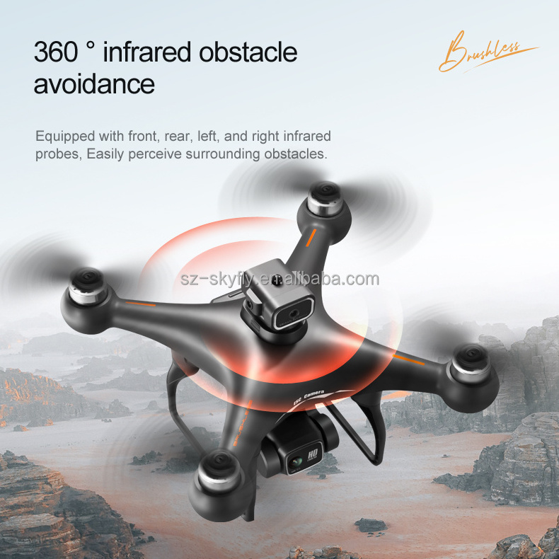 JHD New S116 MAX RC Quadcopter Profissional Obstacle Avoidance Drone Dual Camera 4K Optical Flow Brushless Motor Dron Helicopter