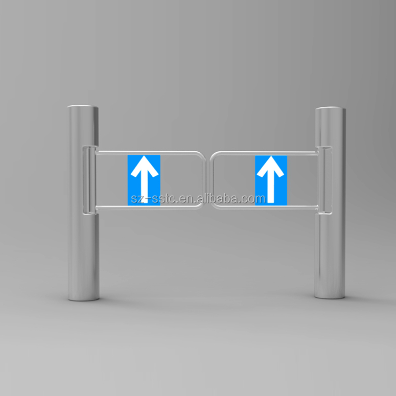 Pedestrian Access Mechanical Swing Barrier Gate Manual Swing Turnstile For Supermarket