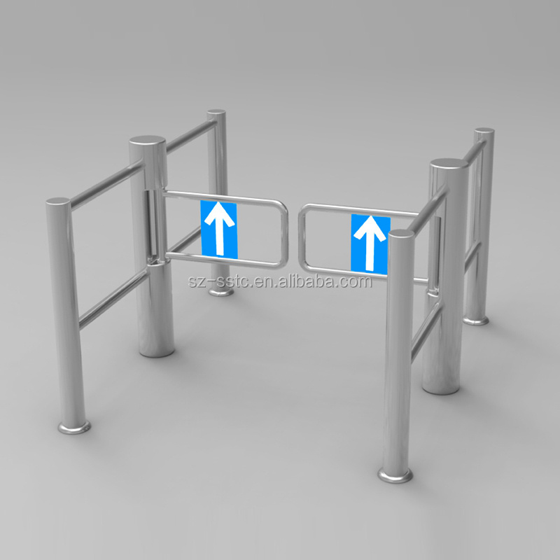 Pedestrian Access Mechanical Swing Barrier Gate Manual Swing Turnstile For Supermarket