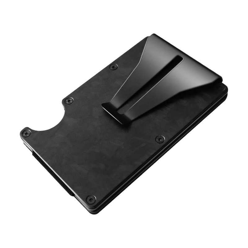 Men Stainless Steel Elastic Band Slim Money Clip Credit Card Holder Wallet Thin Metal Wallet RFID Blocking Credit Card  Holder