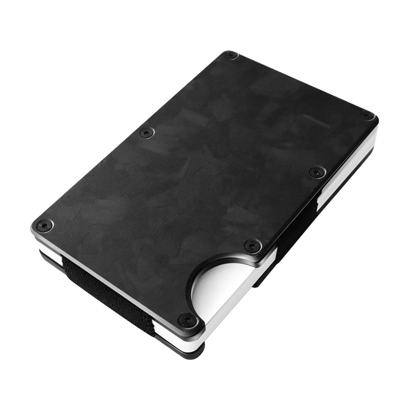 Men Stainless Steel Elastic Band Slim Money Clip Credit Card Holder Wallet Thin Metal Wallet RFID Blocking Credit Card  Holder