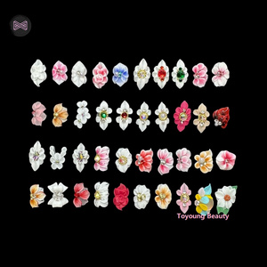 Toyoung Nail pearl Jewelry Handmade Kawaii Nail Art Charms Customize Decoration Stickers 3D Acrylic Flowers