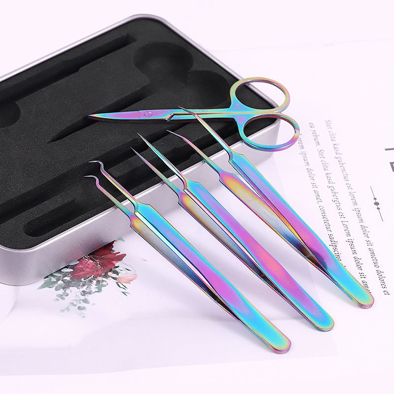 Durable Color Titanium Cuticle Pushers Nippers Manicure Beauty Tool Stainless Steel Sets Nail File