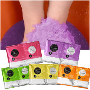 Nature Organic Crystal Jelly Exfoliating Moisturizing Lavender Rose Foot Bath Salt Skin Care Foot Scrub Jelly Spa Pedicure