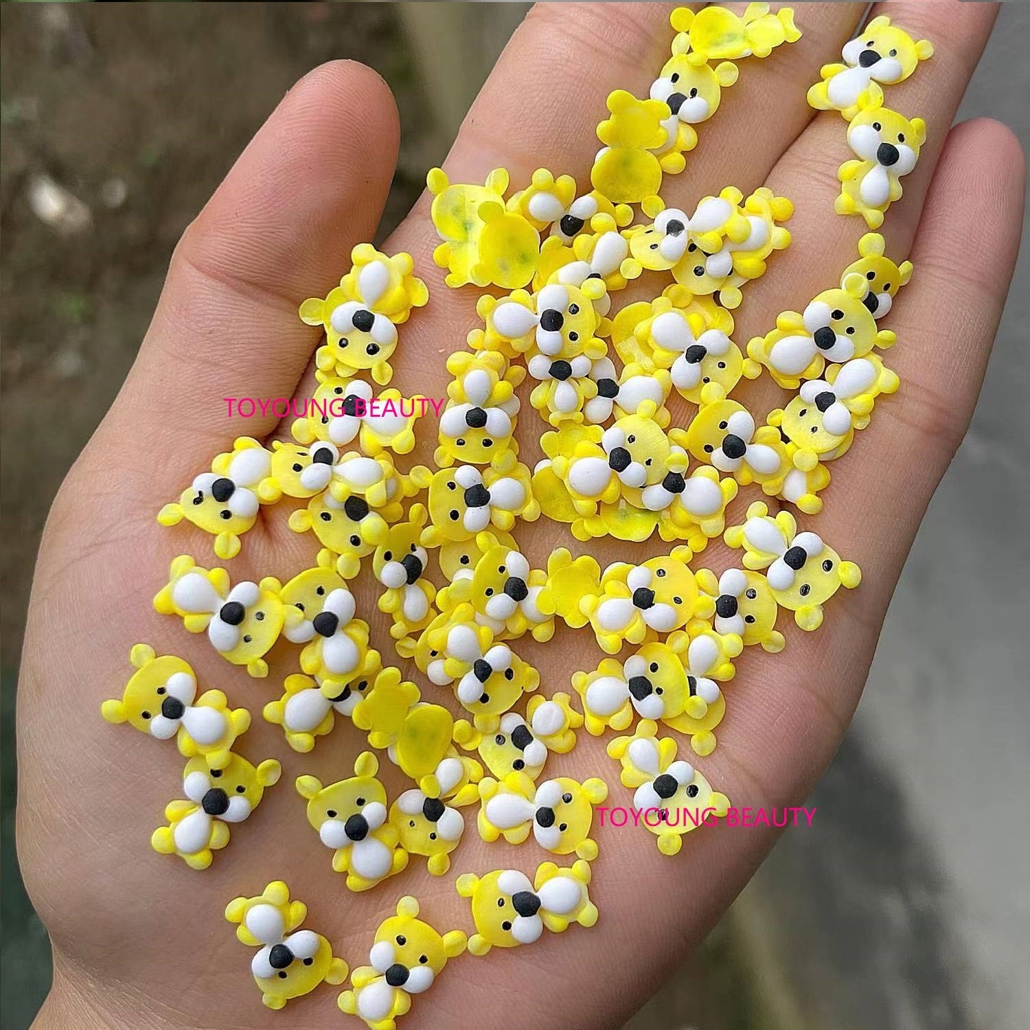 Toyoung Nail pearl Jewelry Handmade Kawaii Nail Art Charms Customize Decoration Stickers 3D Acrylic Flowers