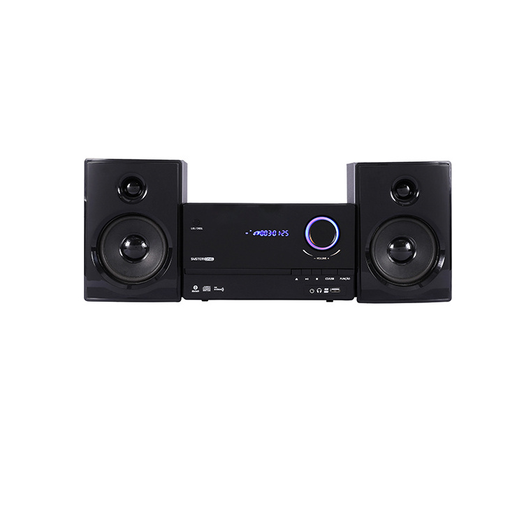 Factory customized high quality products home theater system all black HI-FI system FM radio cd player