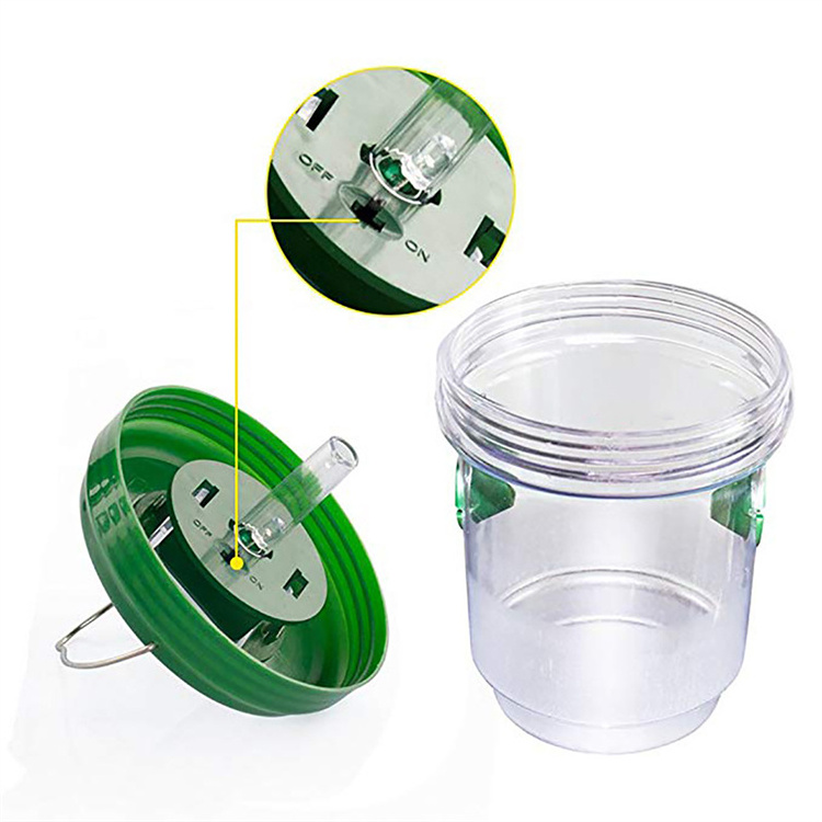 Outdoor Hanging Solar UV Led Light Hornet Trap Fruit Fly Bees Insect Wasp Trap Catcher Solar Power Bee Glass Wasp Traps