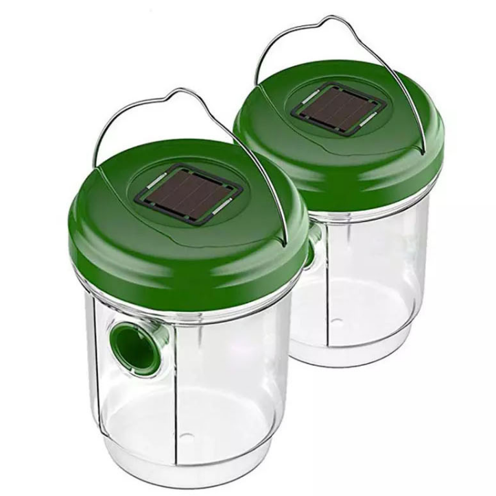 Environmental Outdoor Solar Insect Trap  Hornets Container Solar Powered Pest Trap with UV Light Wasp Trap Park Garden