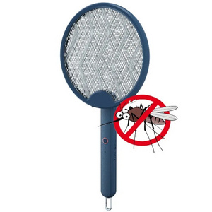 Rechargeable Folding  Mosquito Zapper Housefly Killer Racket With Light Mosquito Swatter