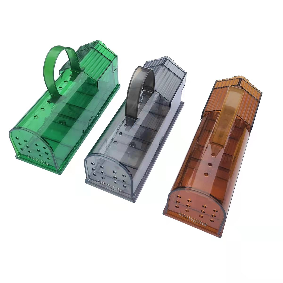 Wholesale Cheap Eco-Friendly Plastic Green/Orange Automatic  Smart Humane Mouse Rat Trap Mouse Trap Cage