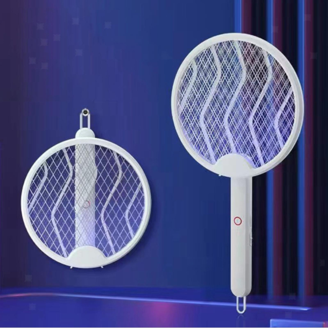 Smart Type-C Rechargeable Electric Fly Swatter Racket  Summer Electric Bug Zapper Racket Mosquito Fly Mosquito