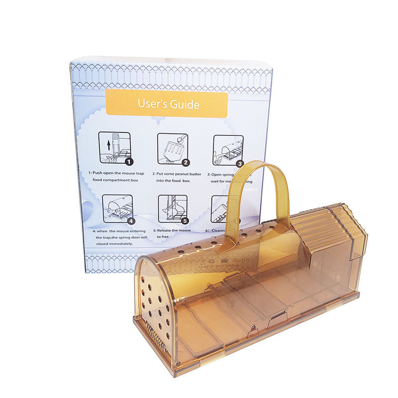 Wholesale Cheap Eco-Friendly Plastic Green/Orange Automatic  Smart Humane Mouse Rat Trap Mouse Trap Cage