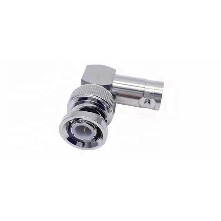 L-shaped BNC Male Plug to Female BNC Cable Adapter bnc Male cable Jack CCTV Coax Connector