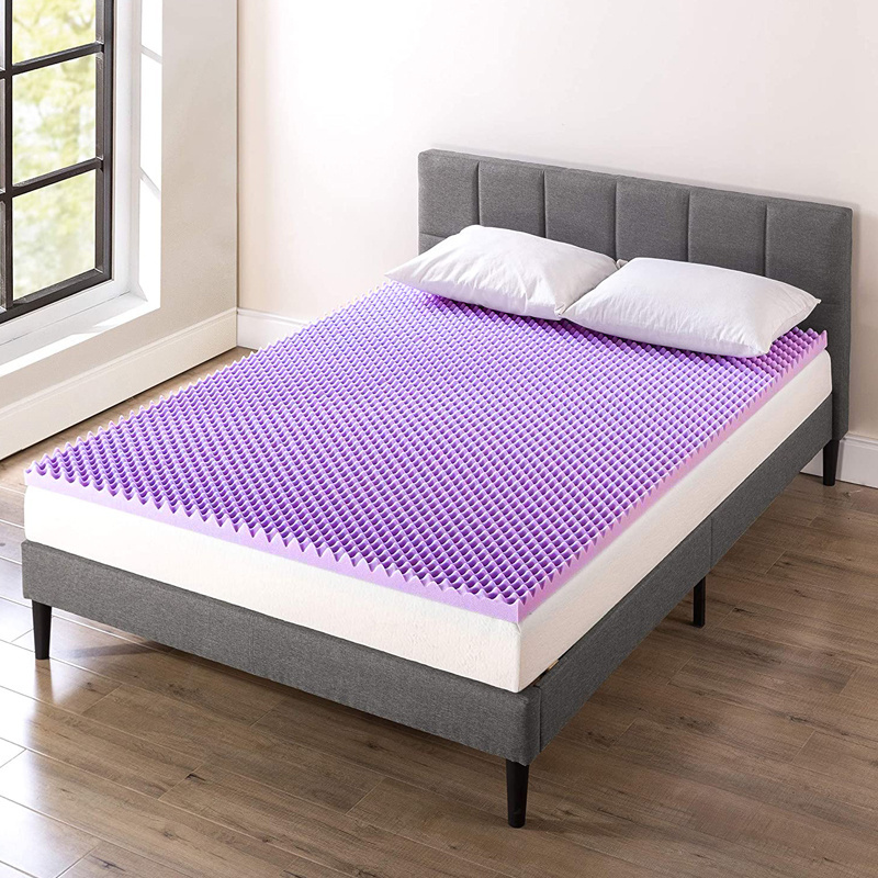 Egg Crate Memory Foam Bed Topper with Lavender Cooling Mattress Pad Mattresses Rolled Mattress Topper Home Furniture Bedding 100