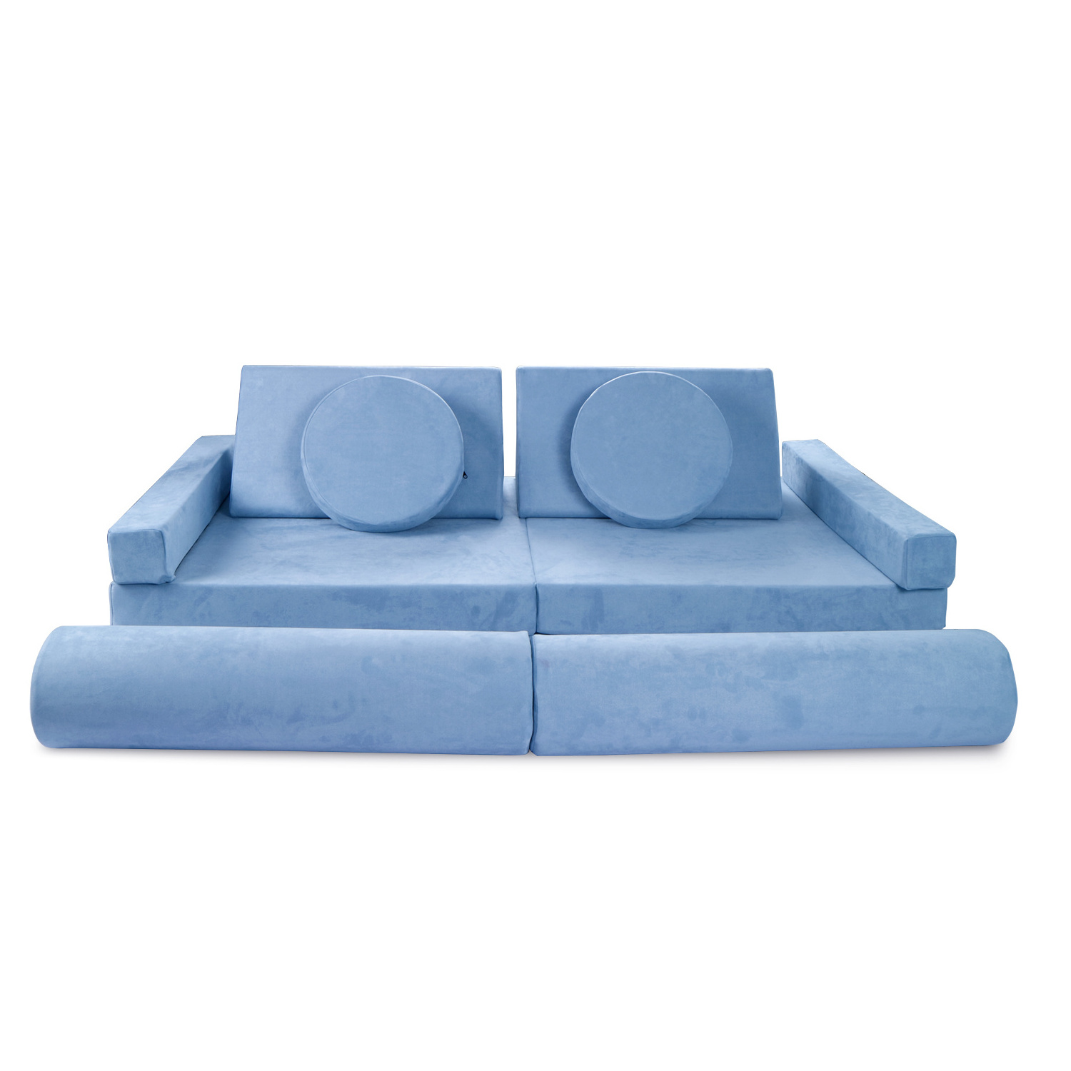 Wholesale Suede Cover Modular Child Sectional Sofa Memory Foam Kids Play Couch