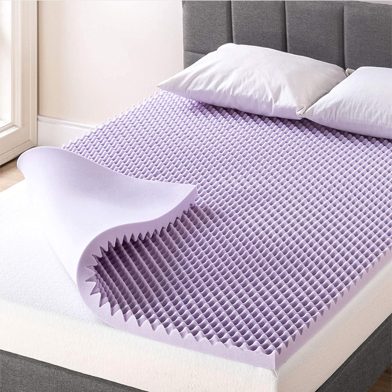 Egg Crate Memory Foam Bed Topper with Lavender Cooling Mattress Pad Mattresses Rolled Mattress Topper Home Furniture Bedding 100