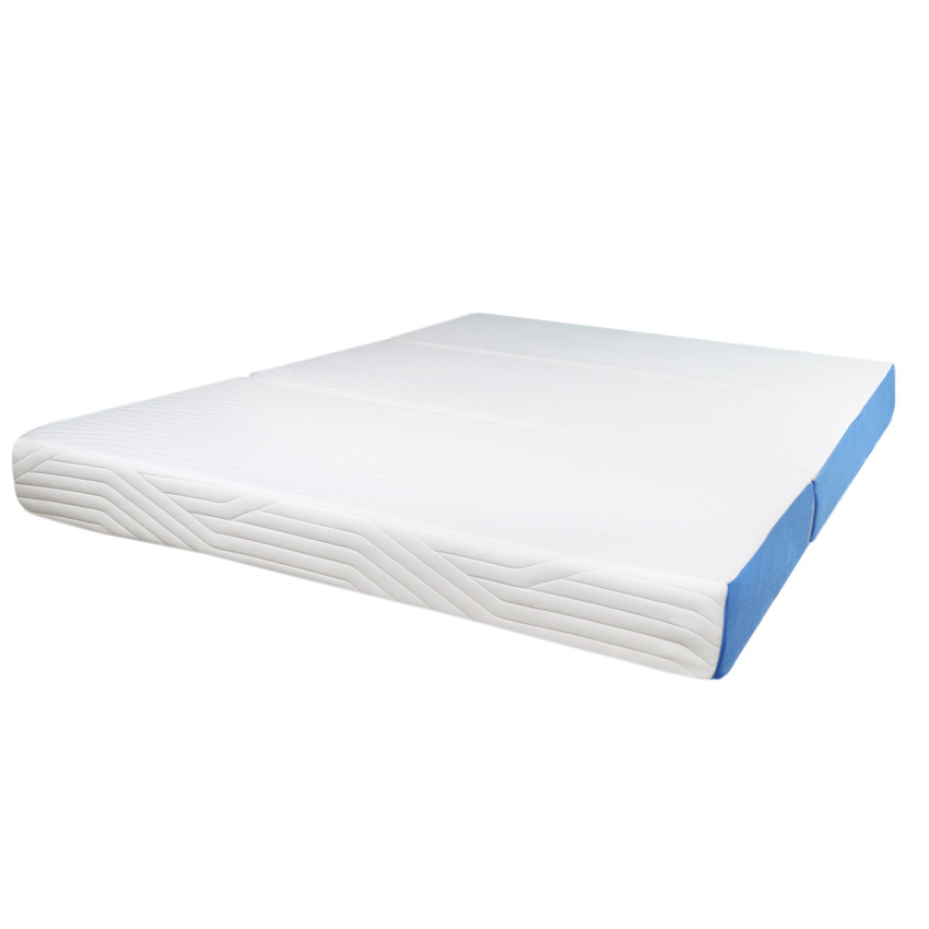 Queen Size High Quality 6 Inch Tri Folding Mattress 3 Folding Thick Gel Memory Foam Mattress