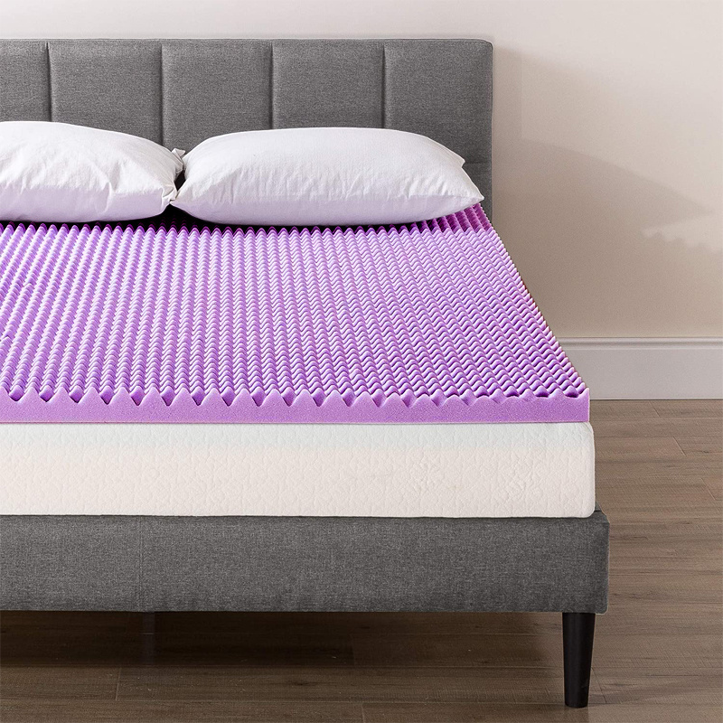 Egg Crate Memory Foam Bed Topper with Lavender Cooling Mattress Pad Mattresses Rolled Mattress Topper Home Furniture Bedding 100