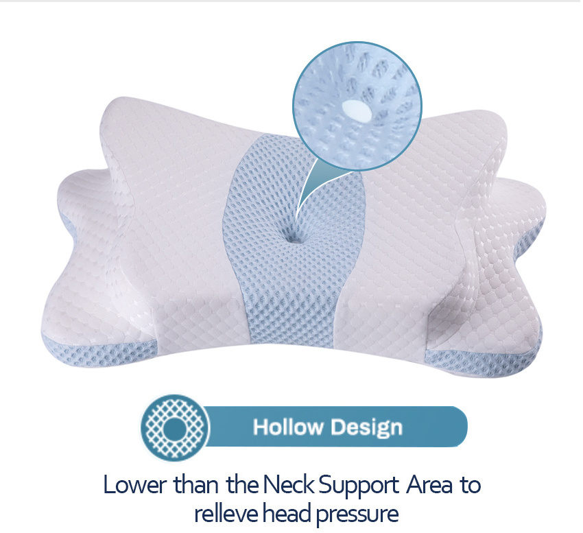 New Patented High Quality Cervical Memory Foam Pillow Ergonomic Orthopedic Sleeping Neck Contoured Support Pillow