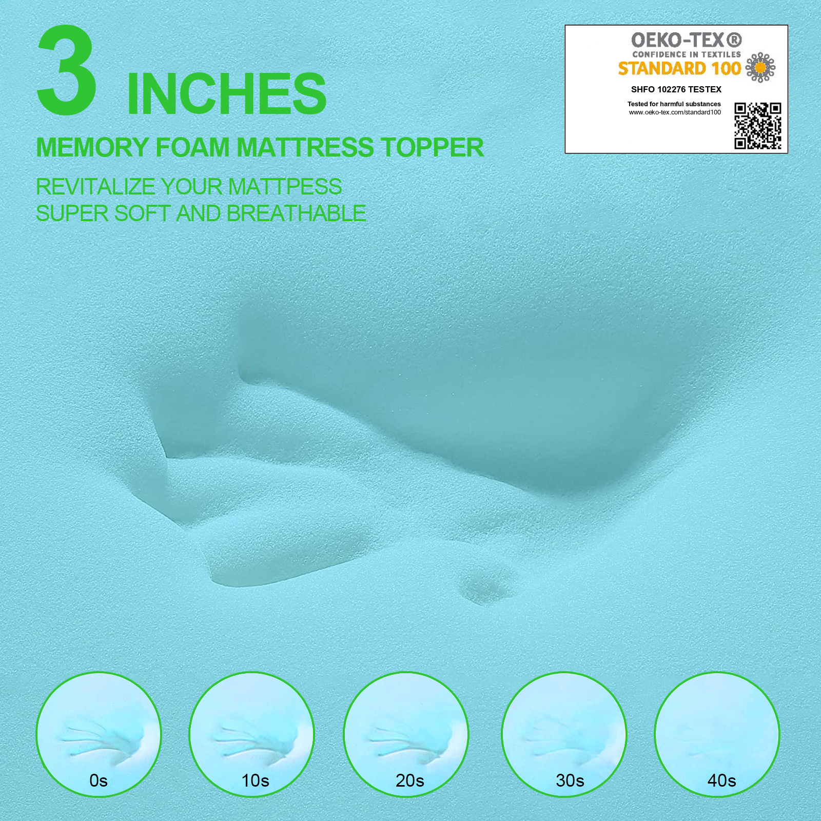 Memory Foam Mattress Roll up Pocket Mattress in a Box Cheap Mattress Topper Gel Natural Home Furniture Minimalist 15-20 Days