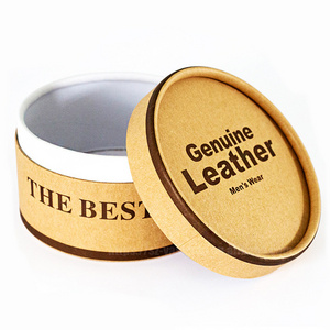 Leather gift mailer packaging kraft paper round box for dress with tube lid custom shipping gift box