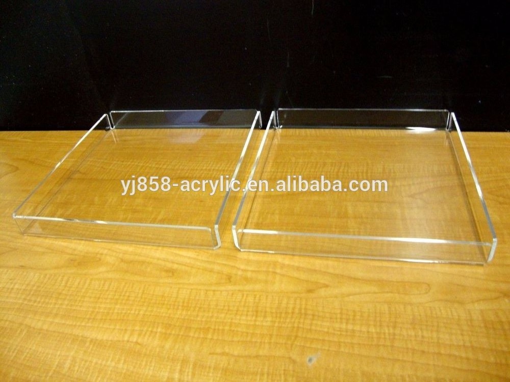 high quality acrylic tray lucite bed tray portable food serving tray