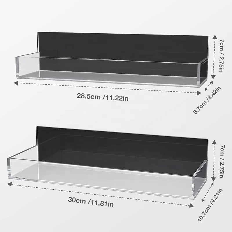 Acrylic Strong magnetic shelves /shelf, Moveable metal Fridge Magnetic Spice Racks For Refrigerator and Microwave Oven