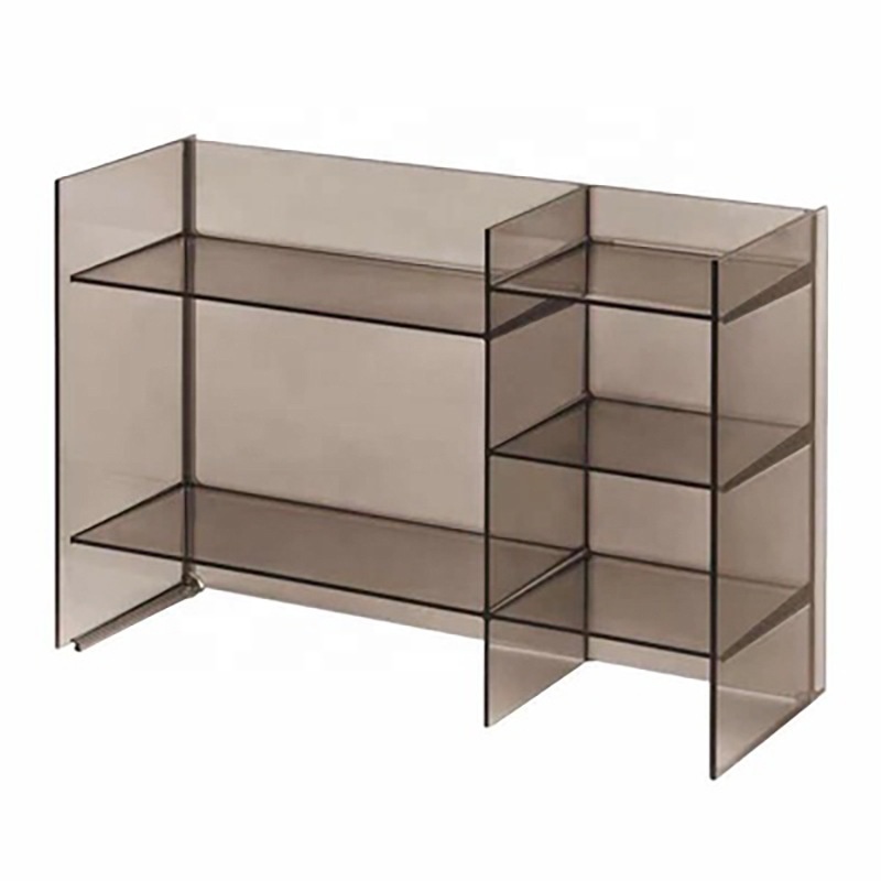 New multi-layer floor shelf modern simple acrylic tea table display shelf with different colors