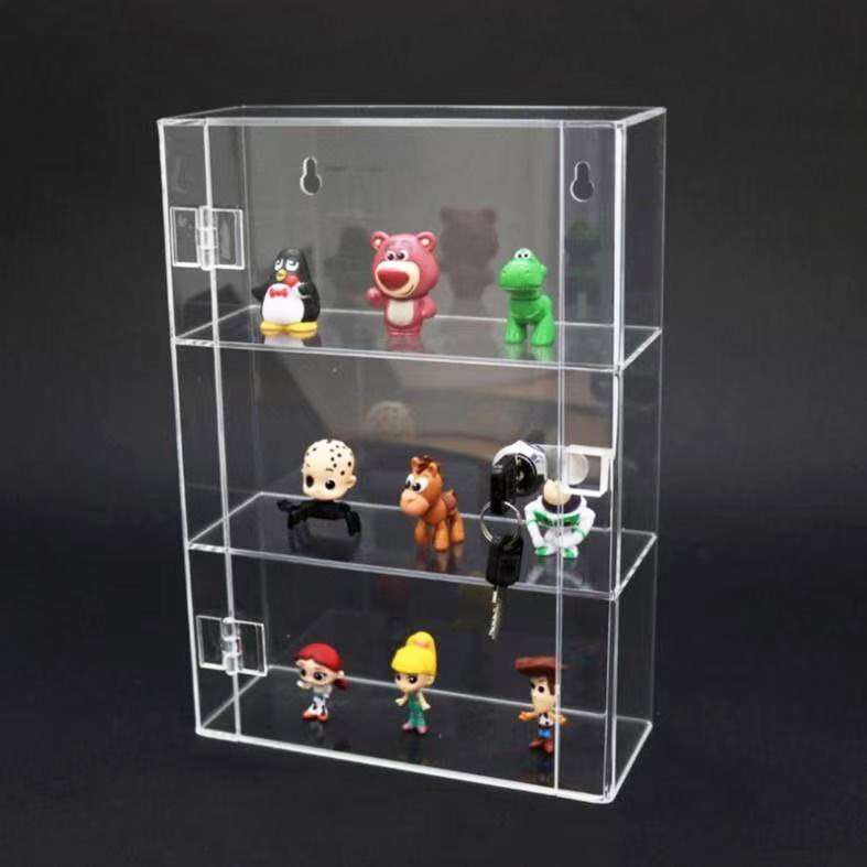 custom clear acrylic display cabinet locking acrylic showcase clear acrylic display case with lock for retail