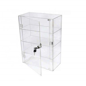 custom clear acrylic display cabinet locking acrylic showcase clear acrylic display case with lock for retail