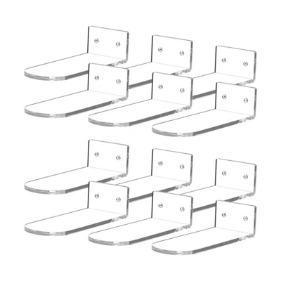 8 Pack Acrylic Floating Shoe Shelf Clear Sneaker Display Wall Mounted Levitating Shoe Rack