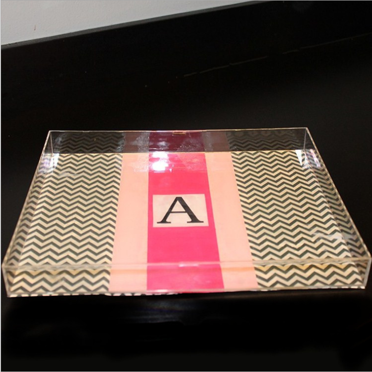 acrylic tray with handles and insert 12